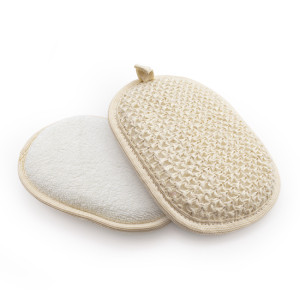 Sisal Natural Heavy Body loofah & cotton Glove