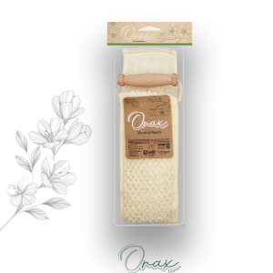 ORAX Long back massage loofah With a natural beechwood handle